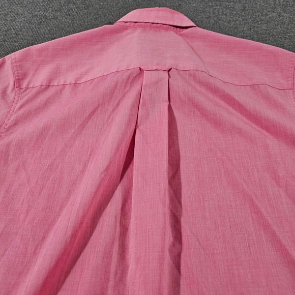 Saddlebred Mens Pink Short Sleeve Button Down Shirt Wrinkle Free Size Large - Picture 8 of 8